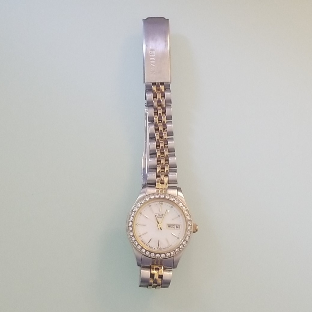 Citizen gold and silver slim watch